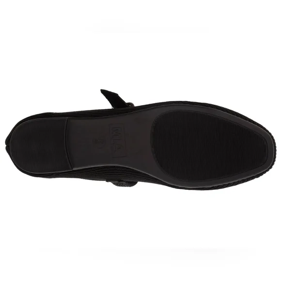 Mia Women's Black Mary Jane Ribbed Knit Comfortable Flats Size 7.5 - Picture 8 of 8